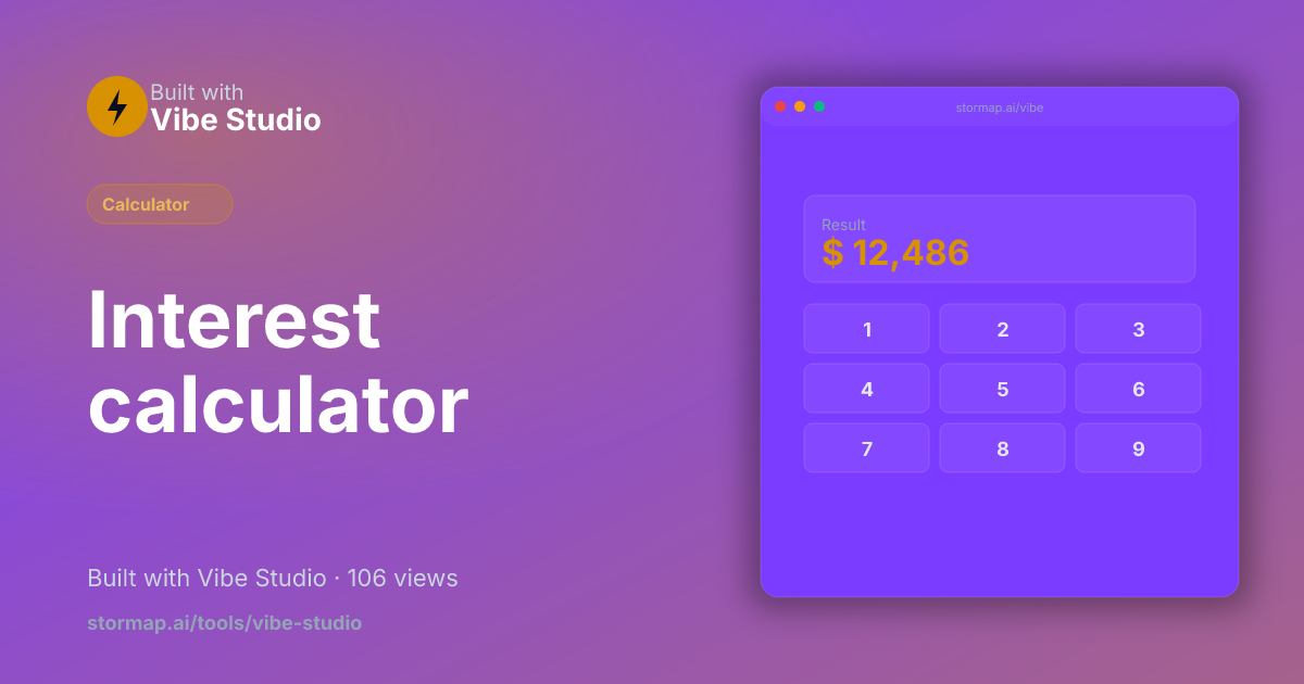 Interest calculator preview
