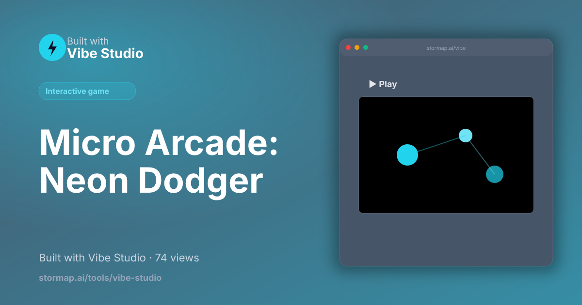 Micro Arcade: Neon Dodger preview