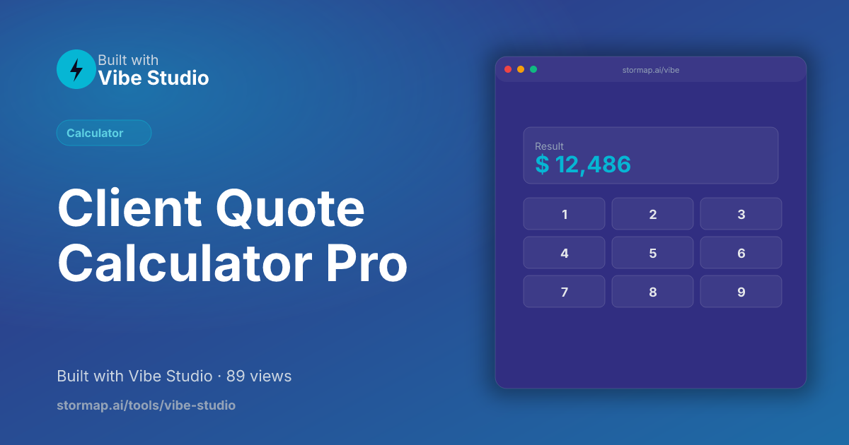 Client Quote Calculator Pro preview