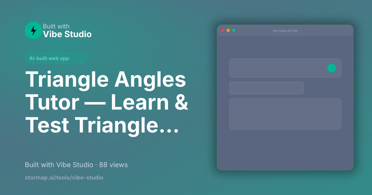 Triangle Angles Tutor — Learn & Test Triangle Angles for Kids preview