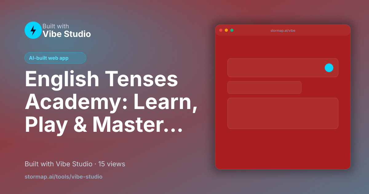 English Tenses Academy: Learn, Play & Master Grammar preview